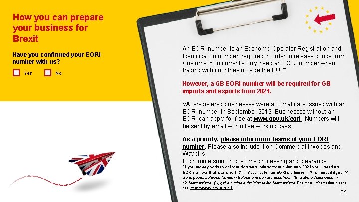 How you can prepare your business for Brexit Have you confirmed your EORI number How you can prepare your business for Brexit Have you confirmed your EORI number