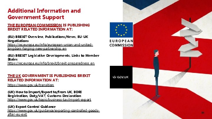 Additional Information and Government Support THE EUROPEAN COMMISSION IS PUBLISHING BREXIT RELATED INFORMATION AT: Additional Information and Government Support THE EUROPEAN COMMISSION IS PUBLISHING BREXIT RELATED INFORMATION AT: