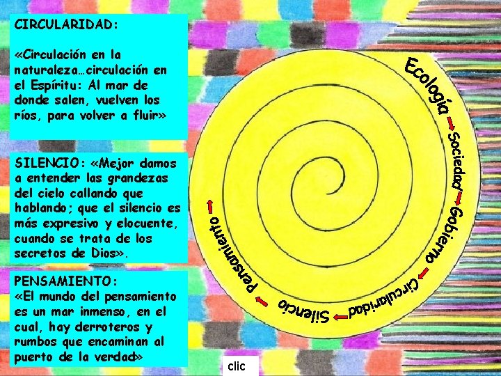 CIRCULARIDAD: «Circulación en la naturaleza…circulación en el Espíritu: Al mar de donde salen, vuelven CIRCULARIDAD: «Circulación en la naturaleza…circulación en el Espíritu: Al mar de donde salen, vuelven