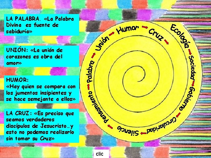 LA PALABRA. «La Palabra Divina es fuente de sabiduría» UNIÓN: «La unión de corazones LA PALABRA. «La Palabra Divina es fuente de sabiduría» UNIÓN: «La unión de corazones