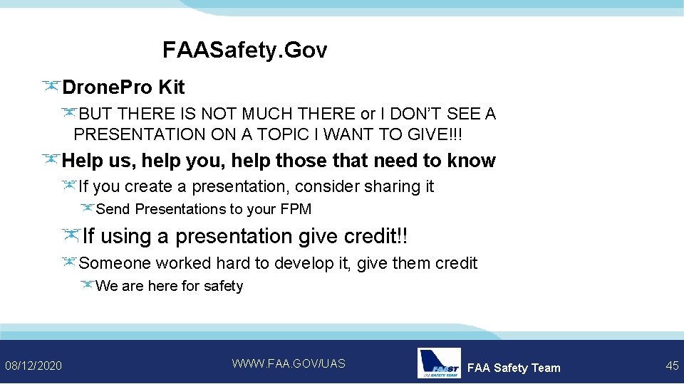 FAASafety. Gov Drone. Pro Kit BUT THERE IS NOT MUCH THERE or I DON’T