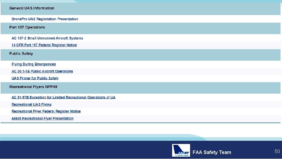 FAA Safety Team 50 
