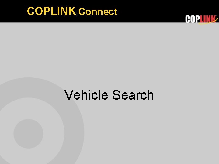 COPLINK Connect Vehicle Search 