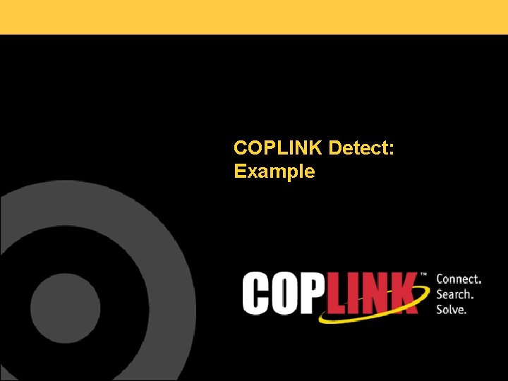 COPLINK Detect: Example 
