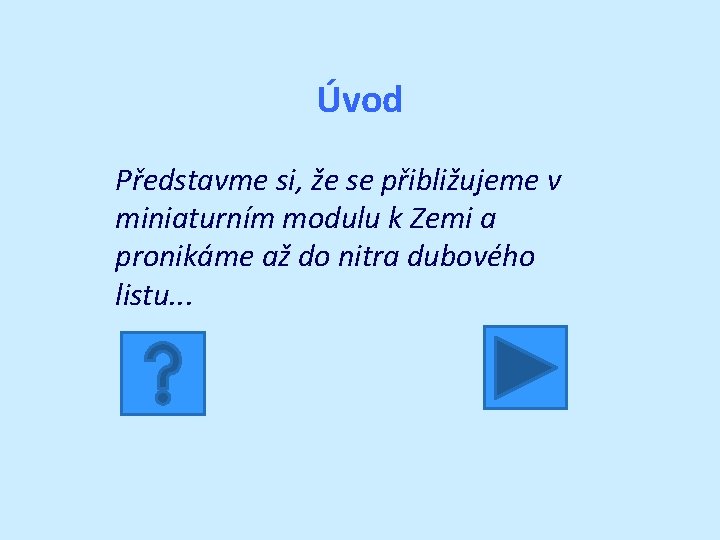 Úvod Představme si, že se přibližujeme v miniaturním modulu k Zemi a pronikáme až