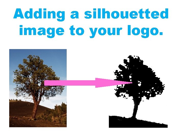 Adding a silhouetted image to your logo. 
