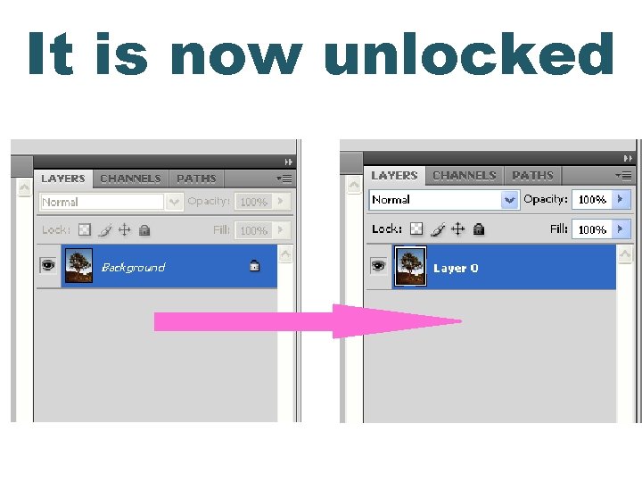 It is now unlocked 