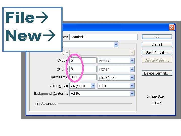 File New 