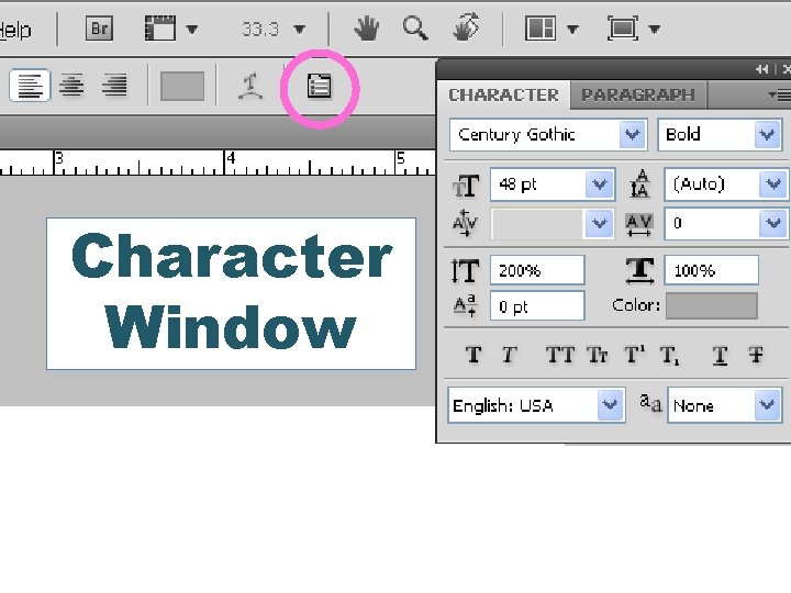 Character Window 