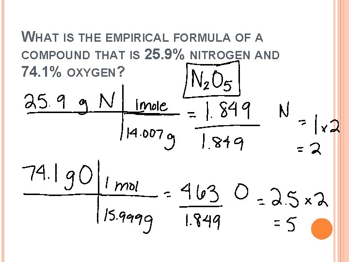 WHAT IS THE EMPIRICAL FORMULA OF A COMPOUND THAT IS 25. 9% NITROGEN AND