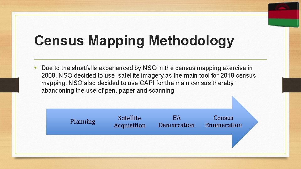 CENSUS MAPPING USING SATELLITE IMAGERY IN MALAWI Presented