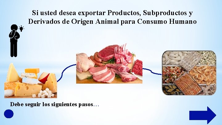 Si usted desea exportar Productos, Subproductos y Derivados de Origen Animal para Consumo Humano