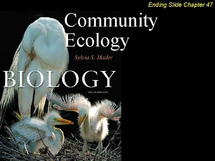 Ending Slide Chapter 47 Community Ecology 