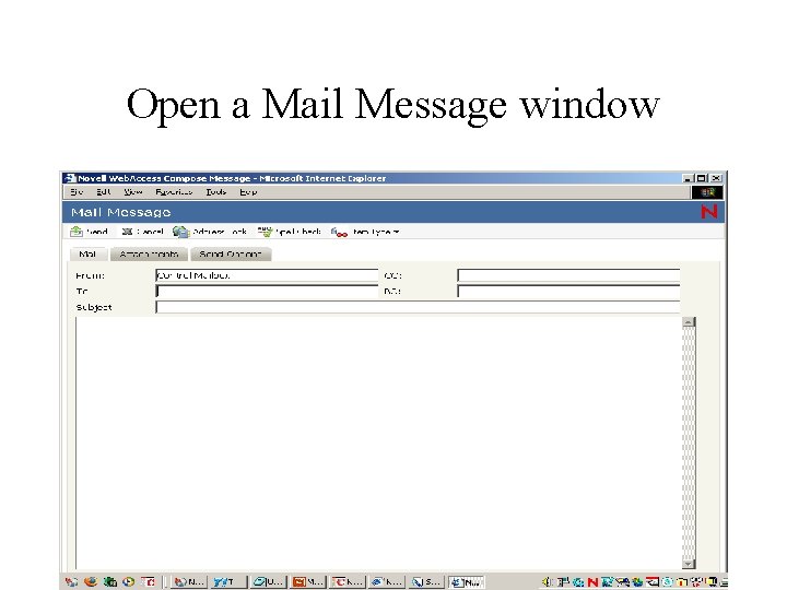 Open a Mail Message window 