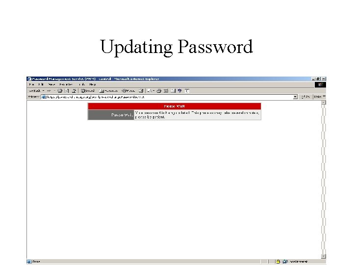 Updating Password 