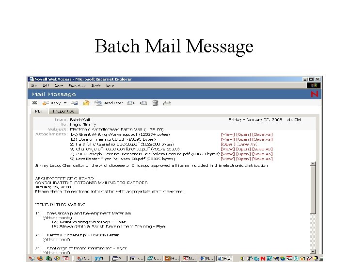 Batch Mail Message 