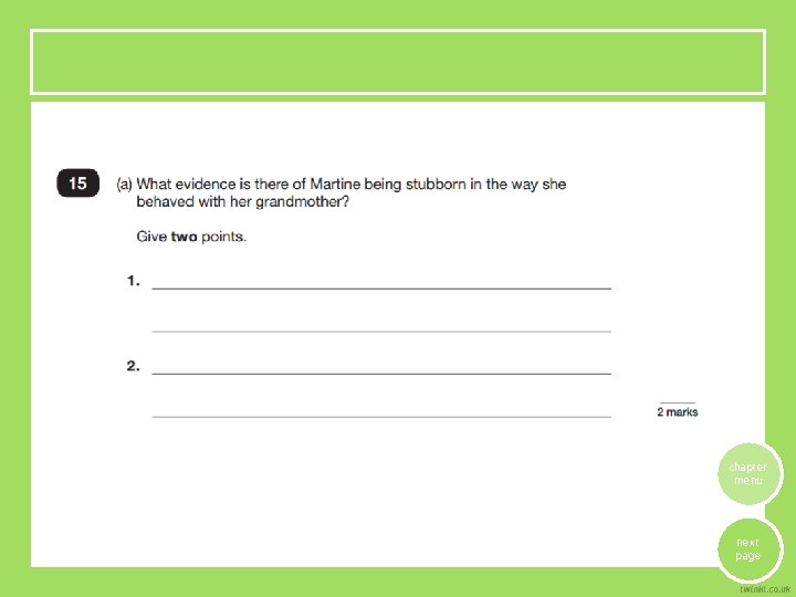 chapter menu next page 