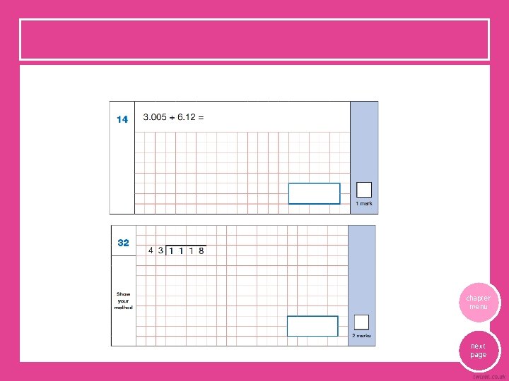 chapter menu next page 