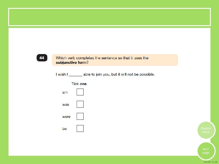 chapter menu next page 