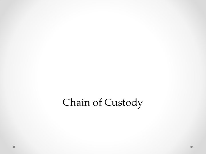 Chain of Custody 