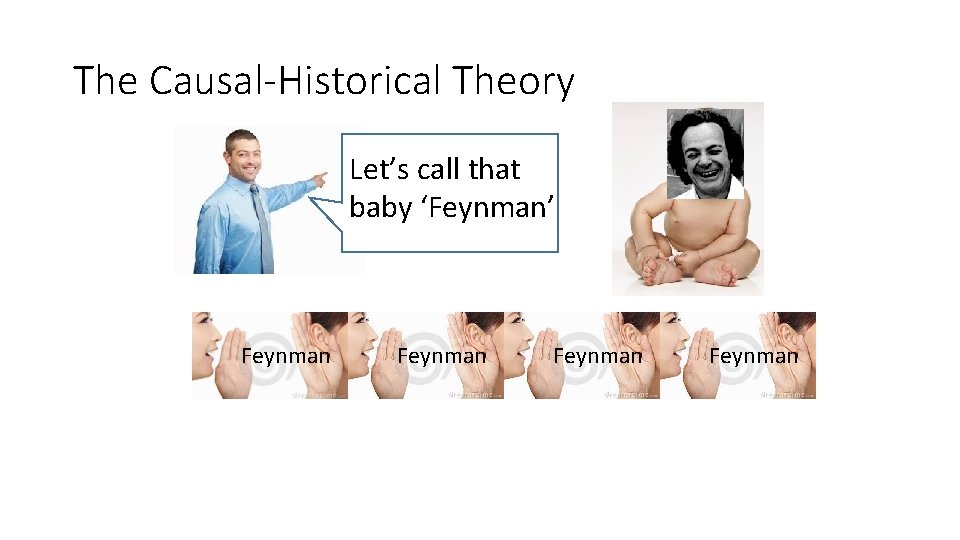 The Causal-Historical Theory Let’s call that baby ‘Feynman’ Feynman 
