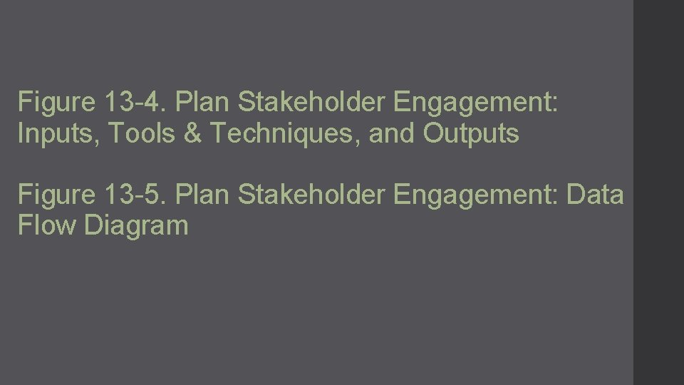 Figure 13 -4. Plan Stakeholder Engagement: Inputs, Tools & Techniques, and Outputs Figure 13