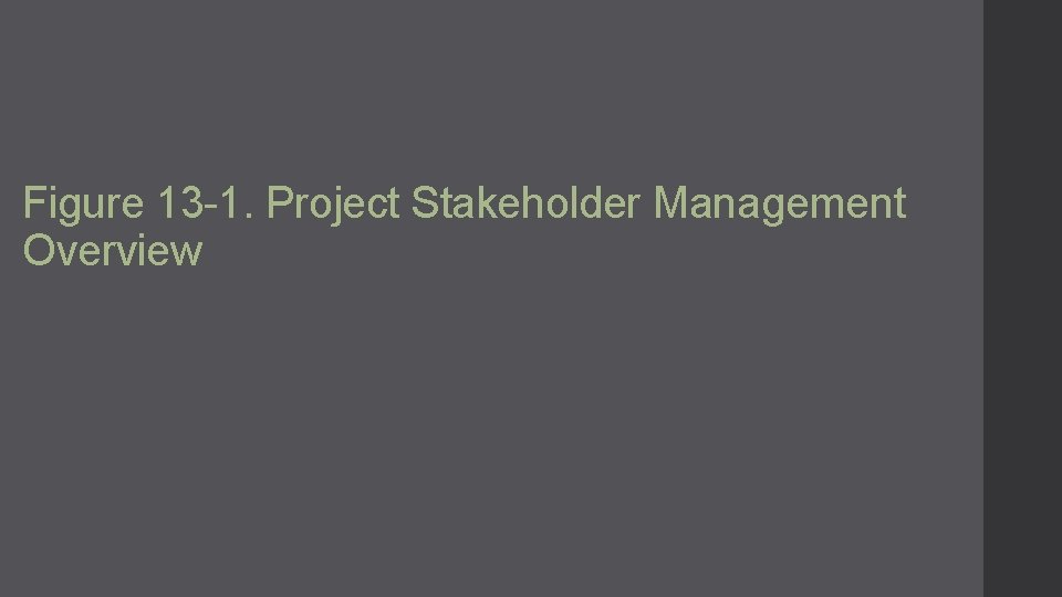 Figure 13 -1. Project Stakeholder Management Overview 