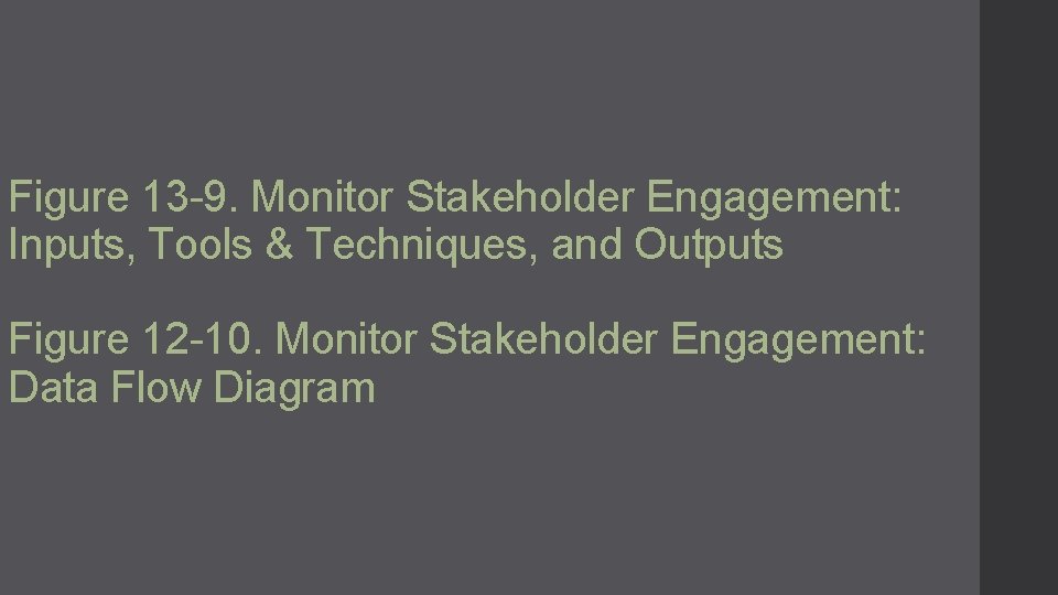 Figure 13 -9. Monitor Stakeholder Engagement: Inputs, Tools & Techniques, and Outputs Figure 12