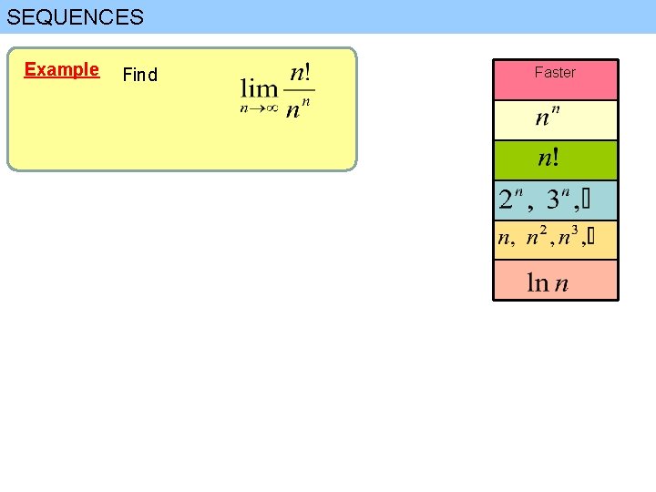 SEQUENCES Example Find Faster 