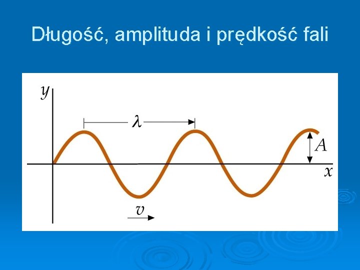 Długość, amplituda i prędkość fali 