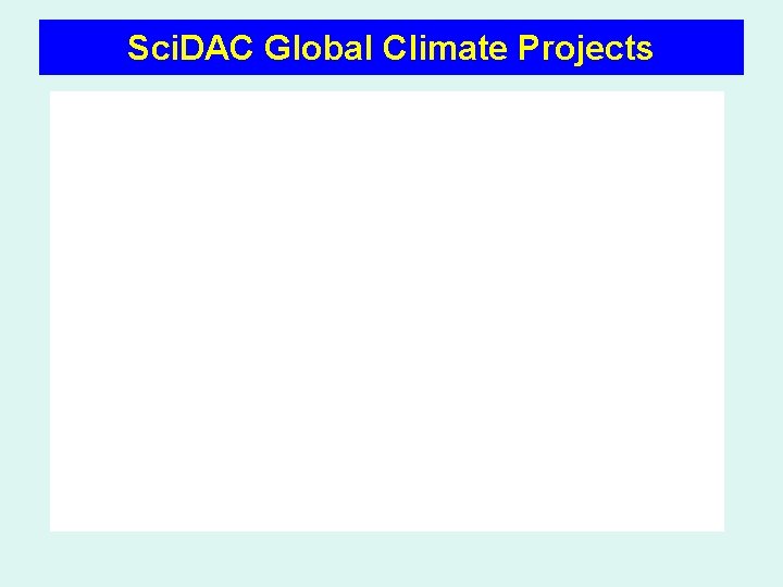 Sci. DAC Global Climate Projects 
