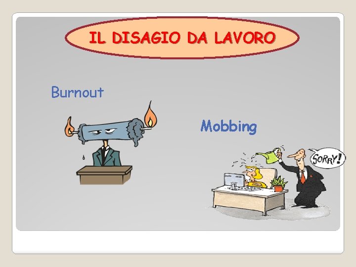 IL DISAGIO DA LAVORO Burnout Mobbing 