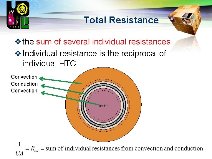 LOGO Total Resistance v the sum of several individual resistances v Individual resistance is