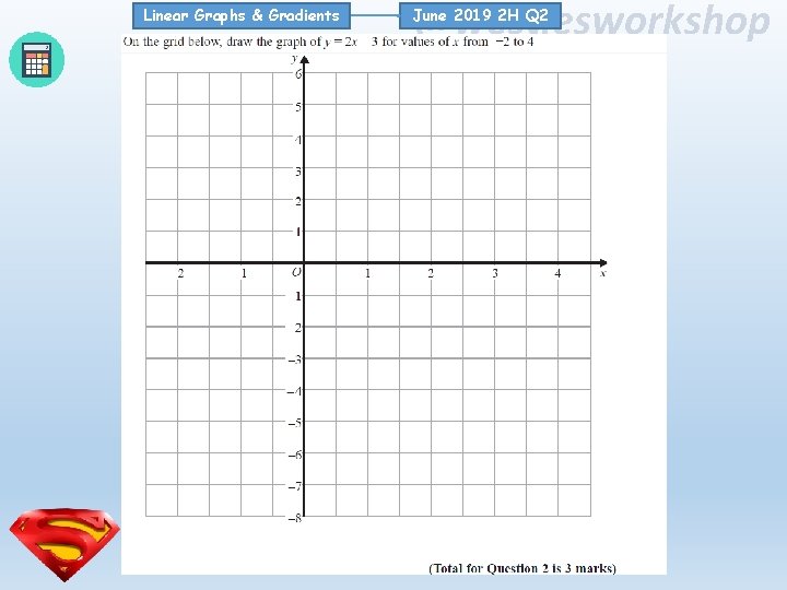 Linear Graphs & Gradients @westiesworkshop June 2019 2 H Q 2 Linear Graphs & Gradients @westiesworkshop June 2019 2 H Q 2
