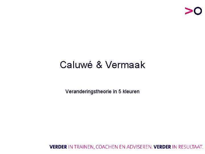 Caluwé & Vermaak Veranderingstheorie in 5 kleuren 