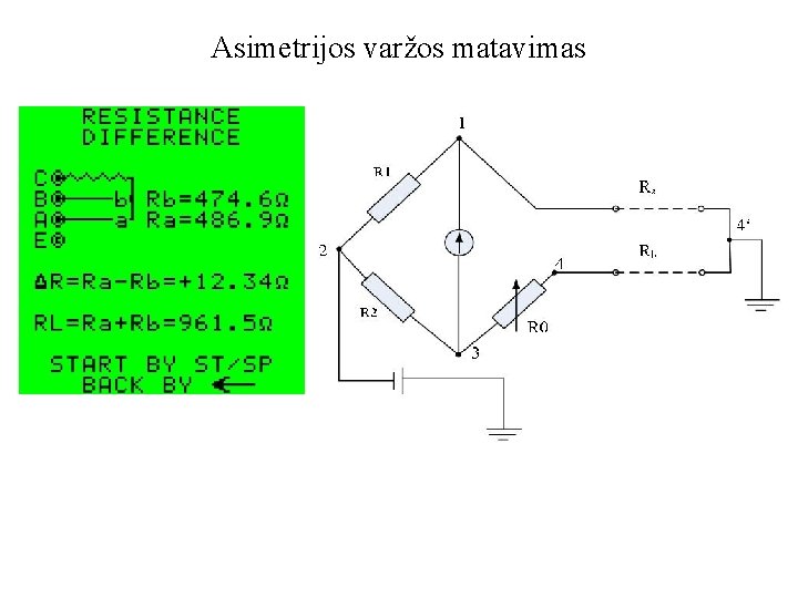 Asimetrijos varžos matavimas 