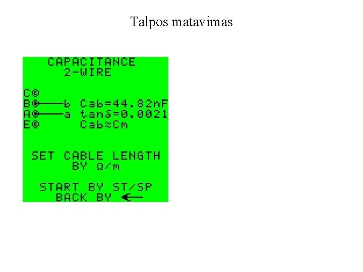 Talpos matavimas 