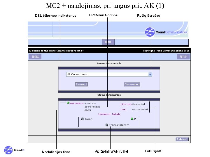 MC 2 + naudojimas, prijungus prie AK (1) 