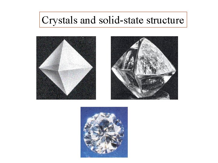 Crystals and solid-state structure 
