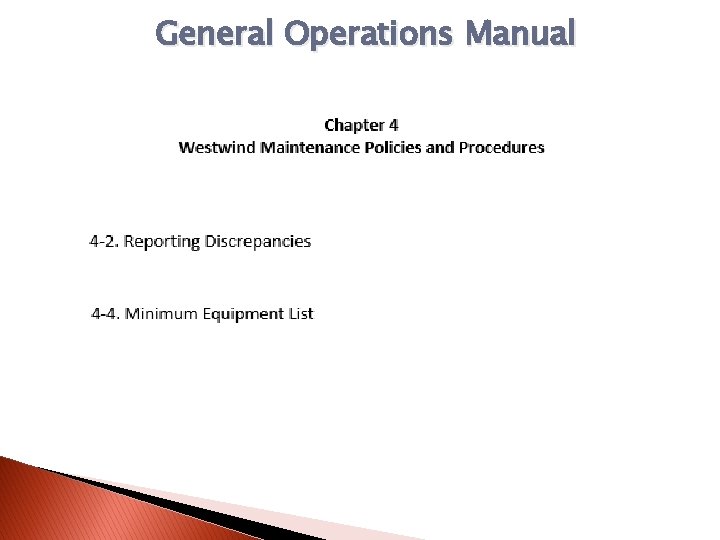 General Operations Manual 