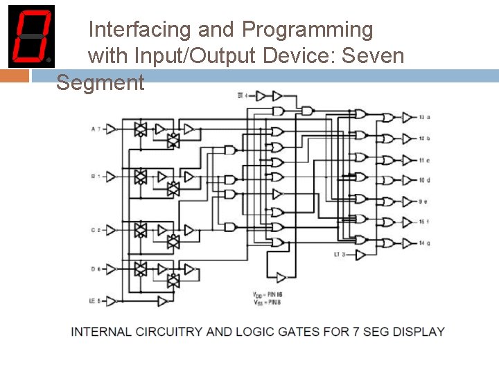 Interfacing and Programming with Input/Output Device: Seven Segment 