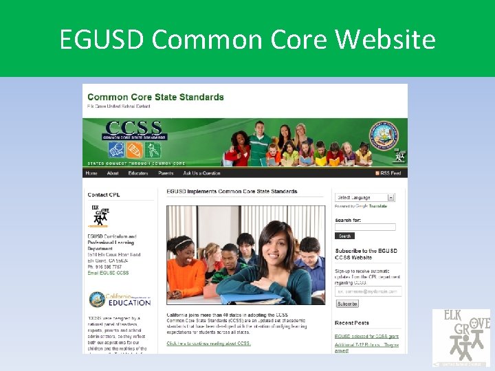 EGUSD Common Core Website 