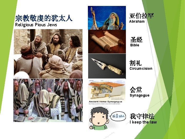 宗教敬虔的犹太人 Religious Pious Jews 亚伯拉罕 Abraham 圣经 Bible 割礼 Circumcision 会堂 Synagogue 我守律法 I