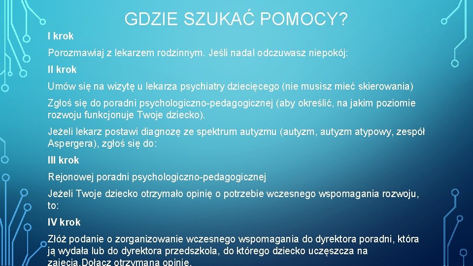 GDZIE SZUKAĆ POMOCY? I krok Porozmawiaj z lekarzem rodzinnym. Jeśli nadal odczuwasz niepokój: II