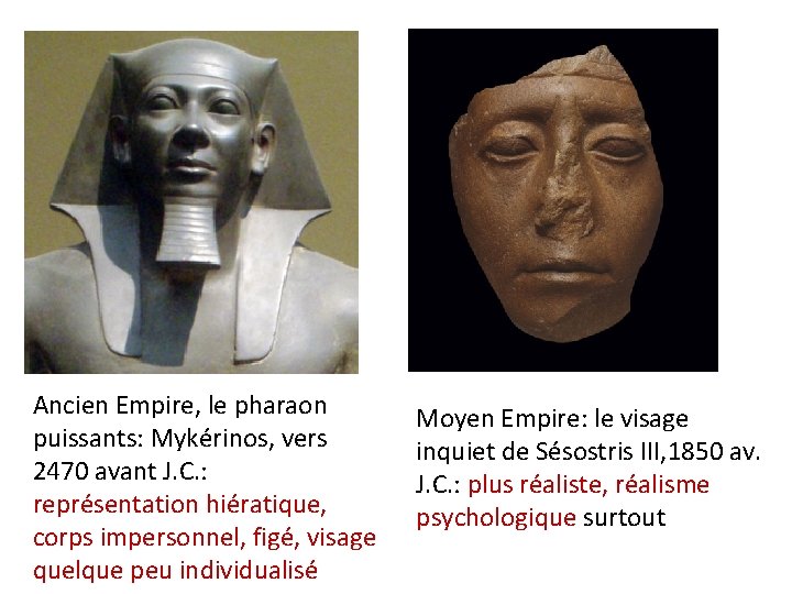 Ancien Empire, le pharaon puissants: Mykérinos, vers 2470 avant J. C. : représentation hiératique,