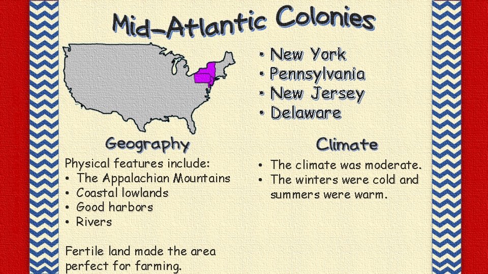 © Crown Jewels 4 Learning, 2013 • • Physical features include: • The Appalachian