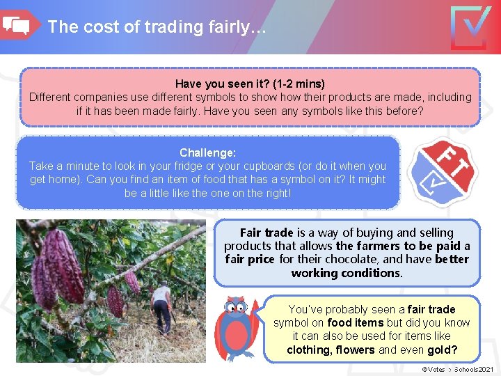 The cost of trading fairly… Have you seen it? (1 -2 mins) Different companies
