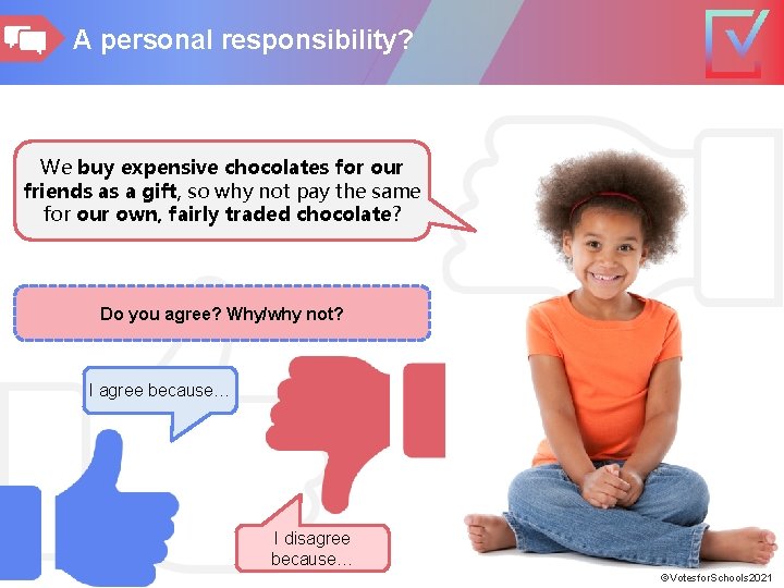 A personal responsibility? We buy expensive chocolates for our friends as a gift, so