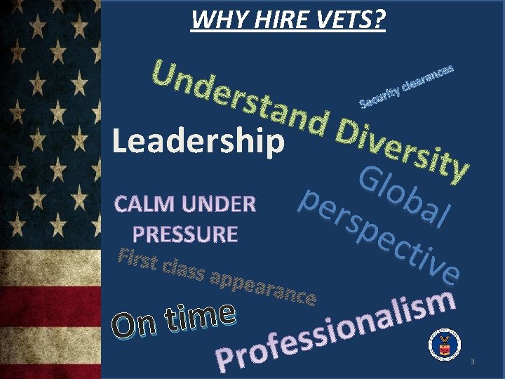 WHY HIRE VETS? es c n a ear l c y urit Sec Leadership