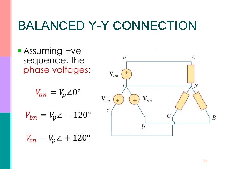 BALANCED Y-Y CONNECTION § 26 